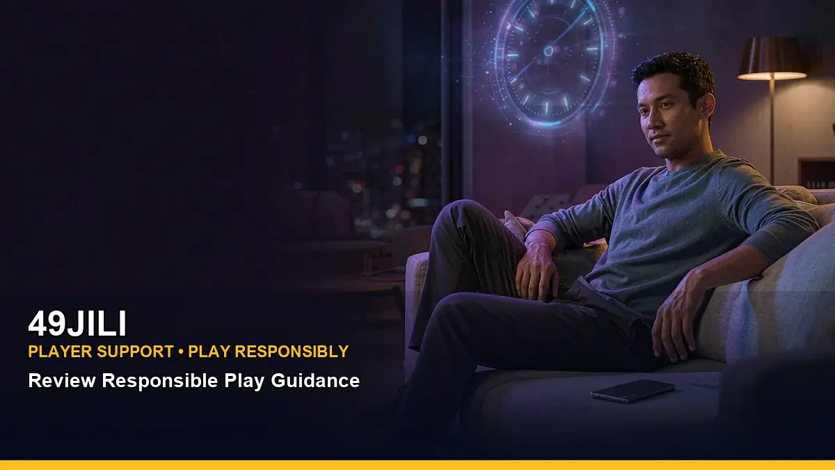 49JILI high-energy play responsible gaming guide in a clock hologram layout for Philippine players