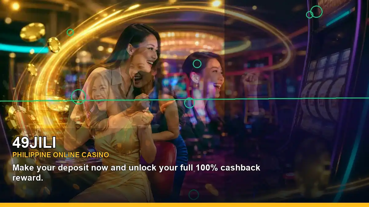 49JILI Philippines casino guide with right-diagonal first casino deposit and wallet options and an adult Filipina casino host