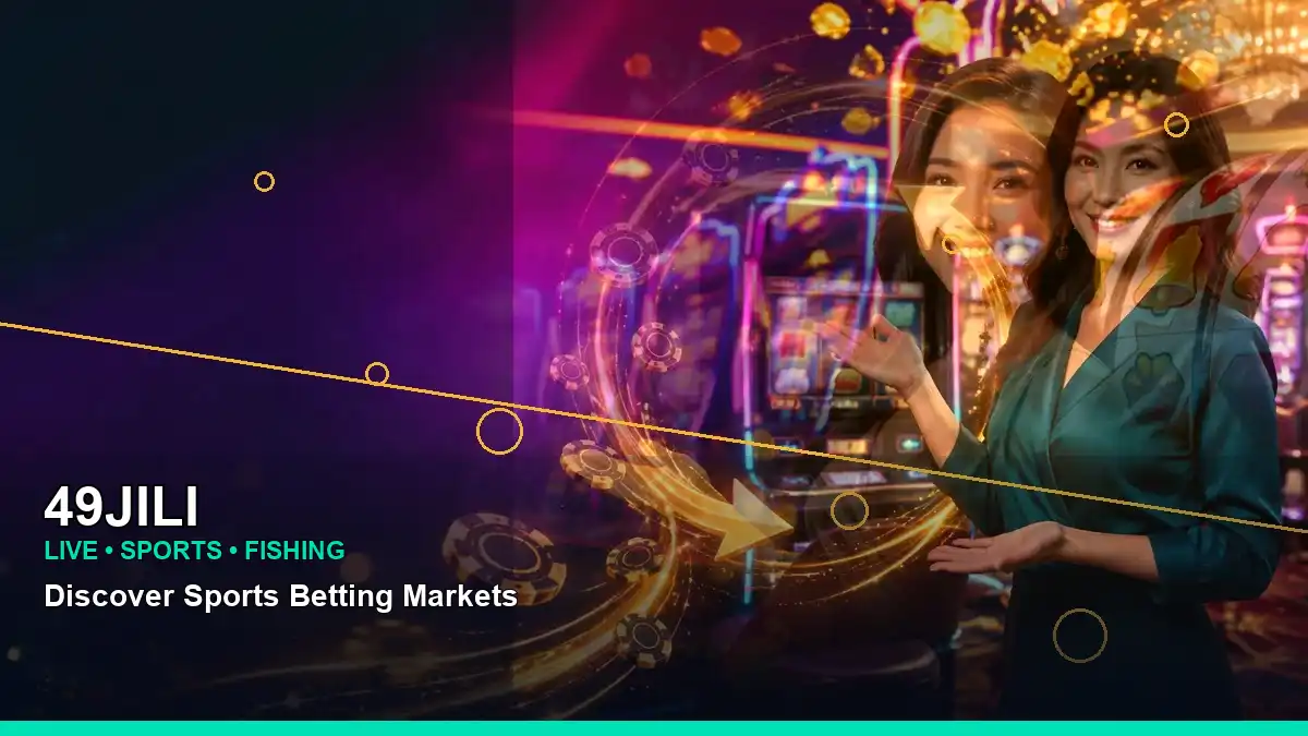 49JILI gold jackpot slot games featuring an adult Filipina casino host with a right-framed composition